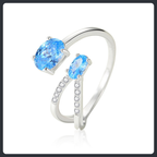 Geometric Oval ZC Ring sterling silver 925 plated 316L