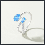 Geometric Oval ZC Ring sterling silver 925 plated 316L