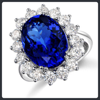 Classic Diana ZC Adjustable Ring sterling silver 925 plated 316L