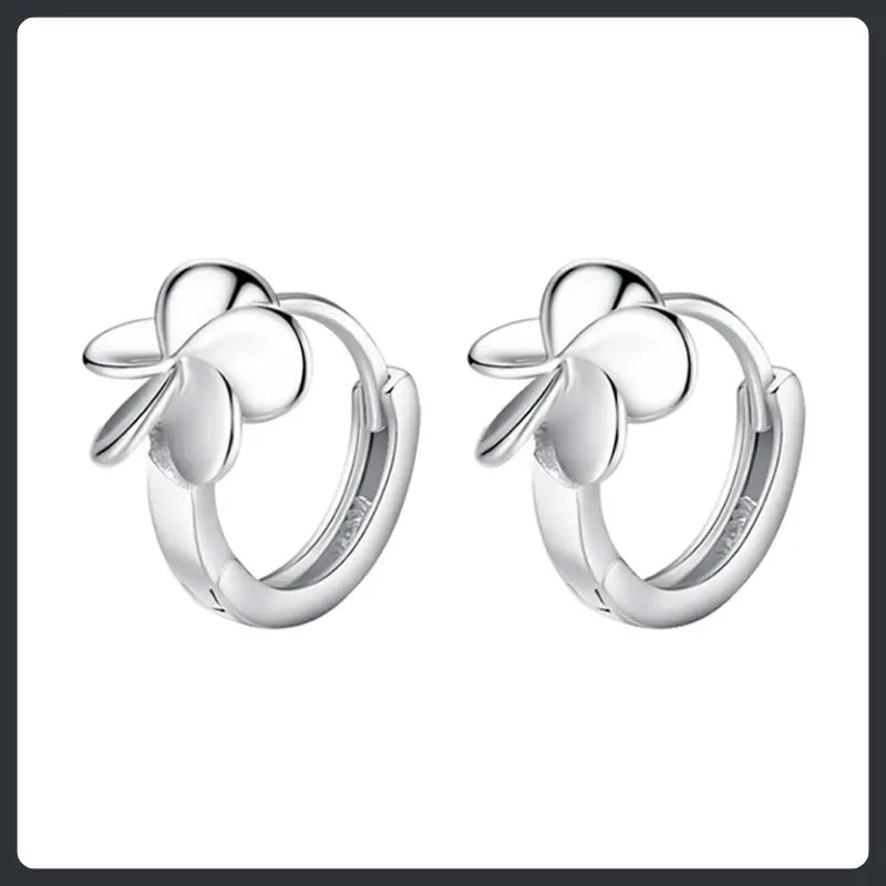 Flower ZC Drop Earrings sterling silver 925 plated 316L