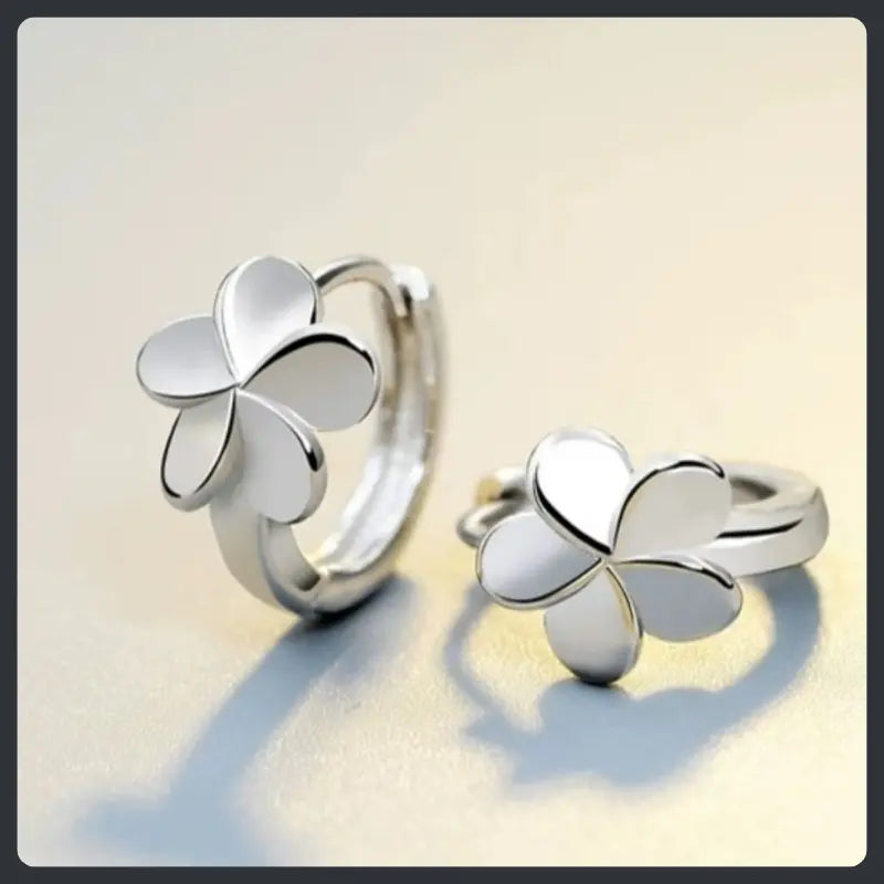 Flower ZC Drop Earrings sterling silver 925 plated 316L