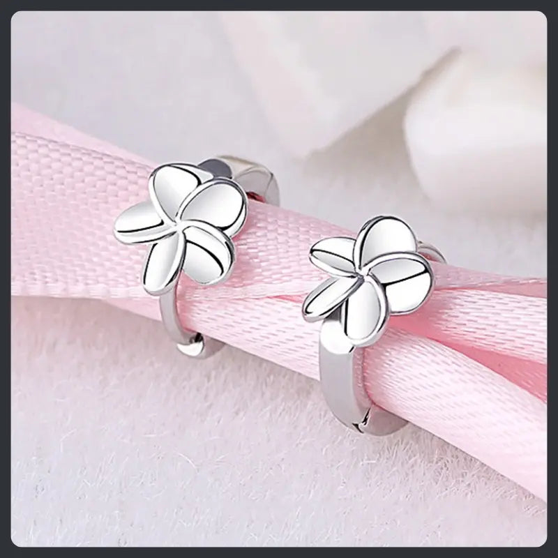 Flower ZC Drop Earrings sterling silver 925 plated 316L