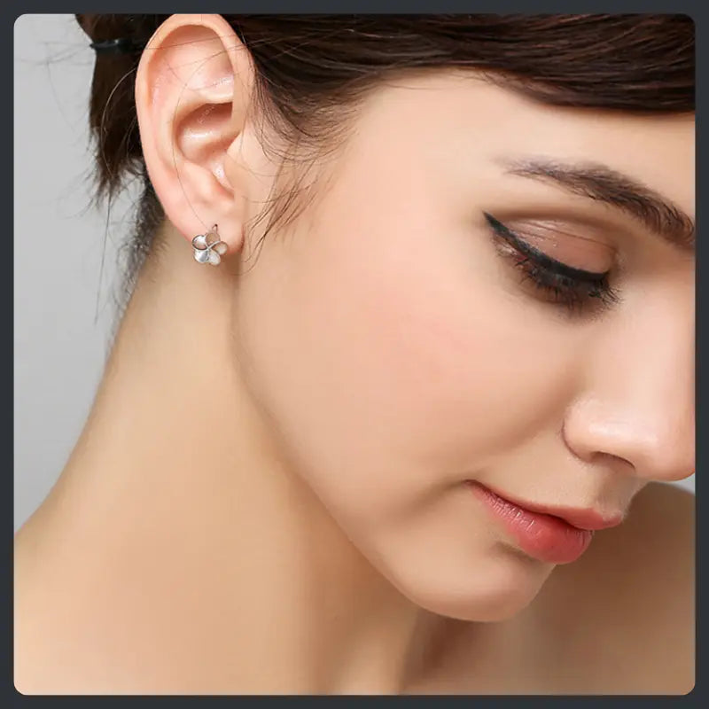 Flower ZC Drop Earrings sterling silver 925 plated 316L