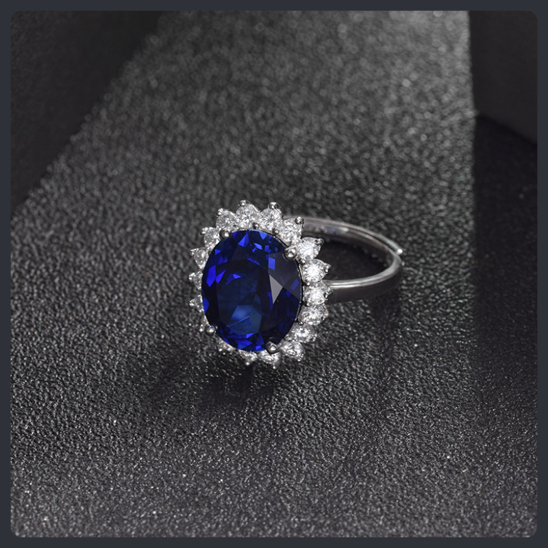 Classic Diana ZC Adjustable Ring sterling silver 925 plated 316L