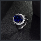 Classic Diana ZC Adjustable Ring sterling silver 925 plated 316L