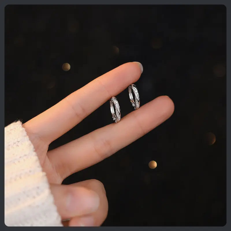 Silver Plated 316L Spiral Winding Earrings with ZC Micro‑Inlay
