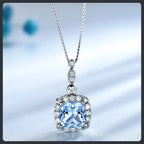 Sky Blue ZC Jewelry Set silver plated 316L