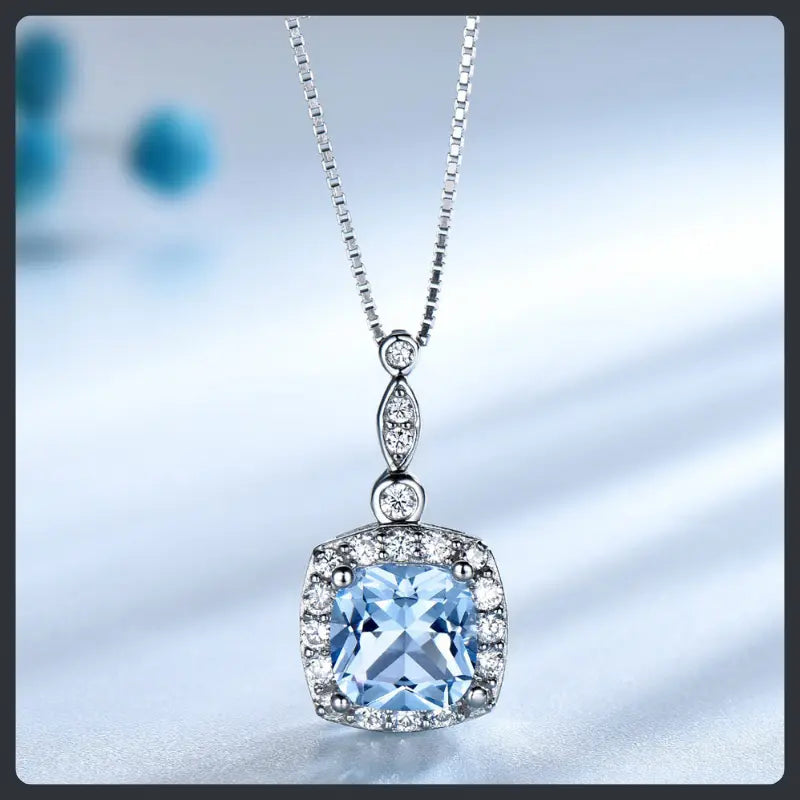 Sky Blue ZC Jewelry Set silver plated 316L