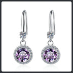 Silver Plated 316L Dangle Earrings with ZC Sparkle