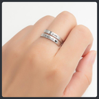 Punk Letter ZC Ring sterling silver 925 plated 316L