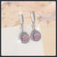 Classic Pink Drop ZC Dangle Earrings sterling silver 925 plated 316L