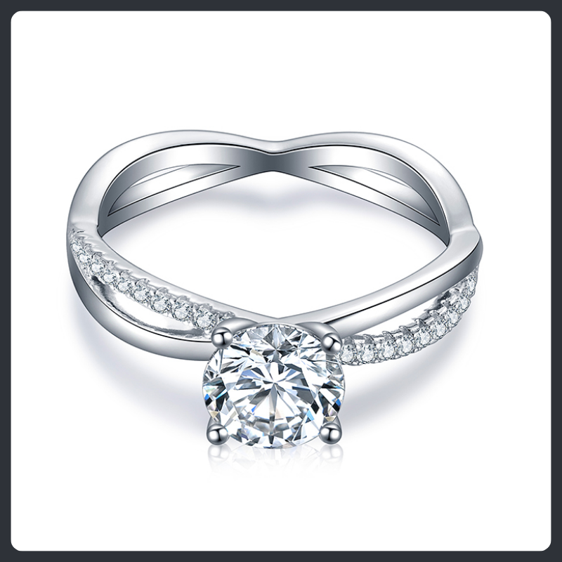 Custom Adjustable ZC Engagement Ring sterling silver 925 plated 316L