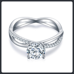 Custom Adjustable ZC Engagement Ring sterling silver 925 plated 316L