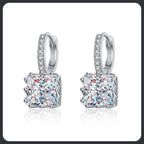 Silver Plated 316L Hoop Earrings with ZC Accents