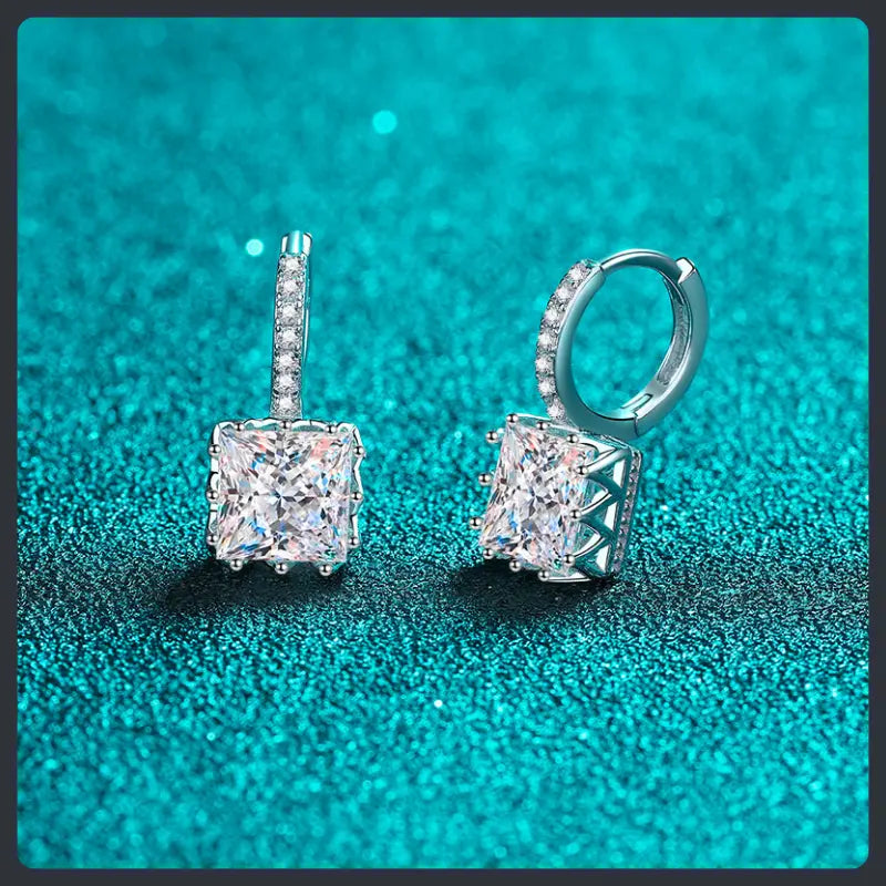 Silver Plated 316L Hoop Earrings with ZC Accents Main image