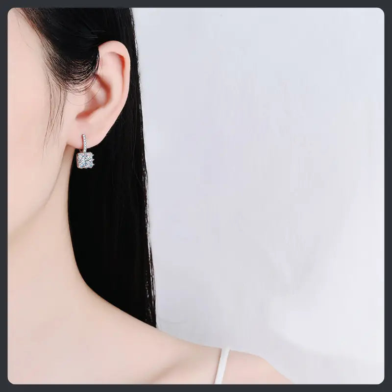 Silver Plated 316L Hoop Earrings with ZC Accents