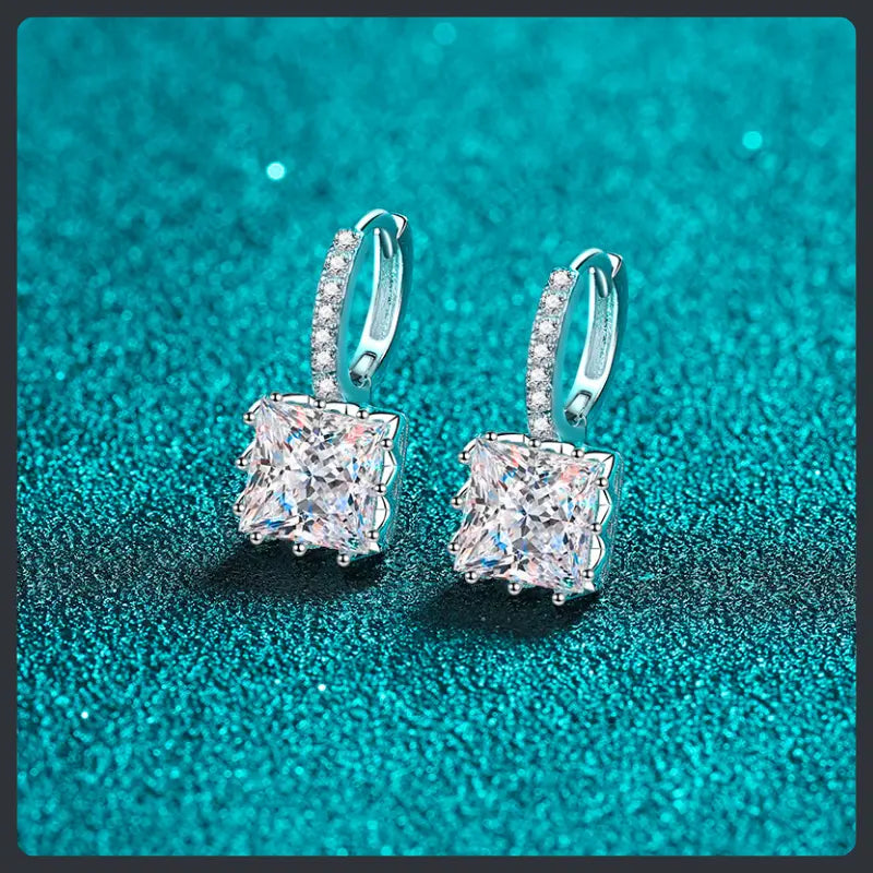 Silver Plated 316L Hoop Earrings with ZC Accents Secondary image