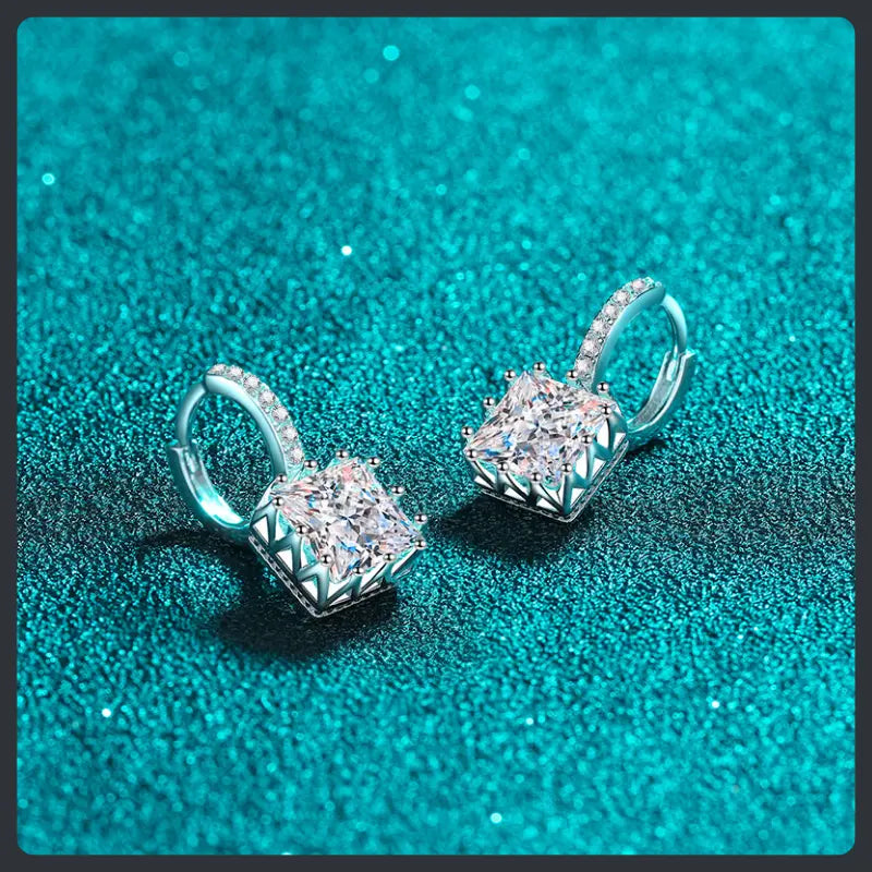 Silver Plated 316L Hoop Earrings with ZC Accents