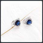 Romantic Heart ZC Huggie Earrings sterling silver 925 plated 316L