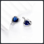 Romantic Heart ZC Huggie Earrings sterling silver 925 plated 316L