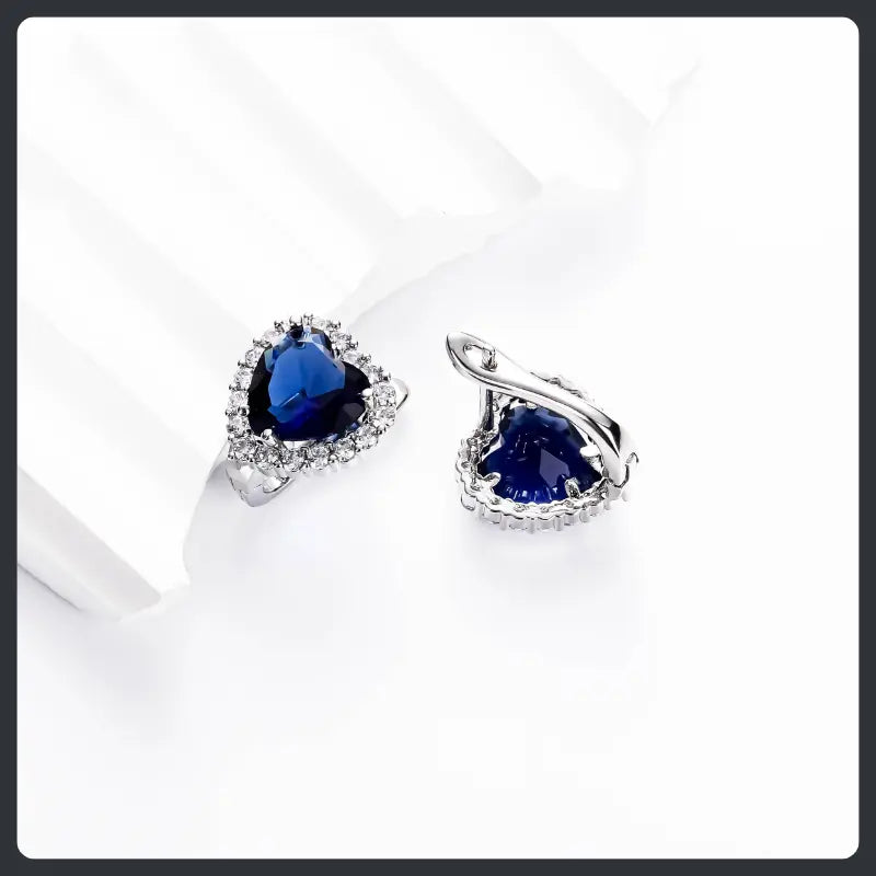 Romantic Heart ZC Huggie Earrings sterling silver 925 plated 316L