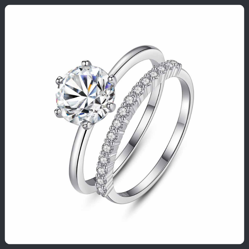 Twin ZC Wedding Rings sterling silver 925 plated 316L