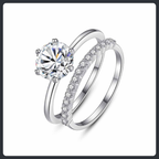 Twin ZC Wedding Rings sterling silver 925 plated 316L