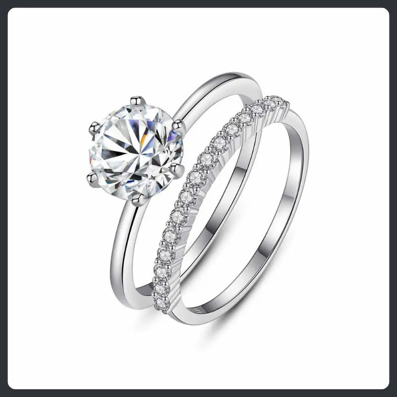 Twin ZC Wedding Rings silver plated 316L