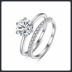 Twin ZC Wedding Rings silver plated 316L