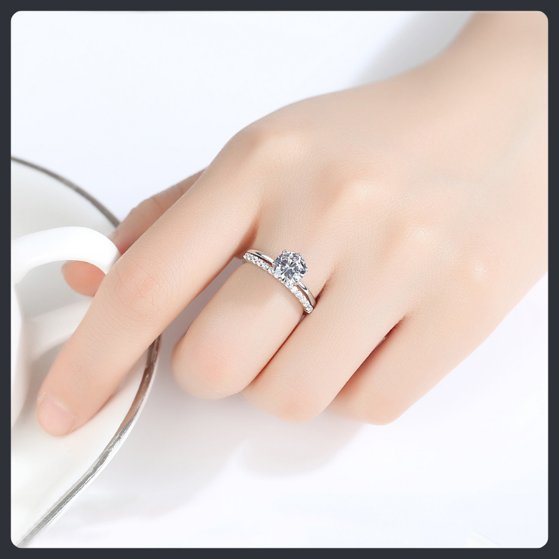 Twin ZC Wedding Rings sterling silver 925 plated 316L