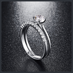 Twin ZC Wedding Rings sterling silver 925 plated 316L