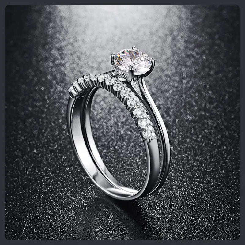 Twin ZC Wedding Rings silver plated 316L