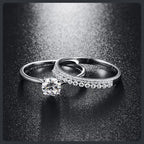Twin ZC Wedding Rings silver plated 316L