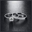 Twin ZC Wedding Rings silver plated 316L