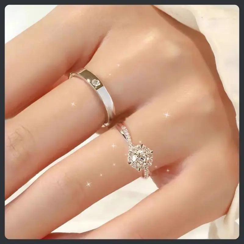 Twinko Couple ZC Rings silver plated 316L