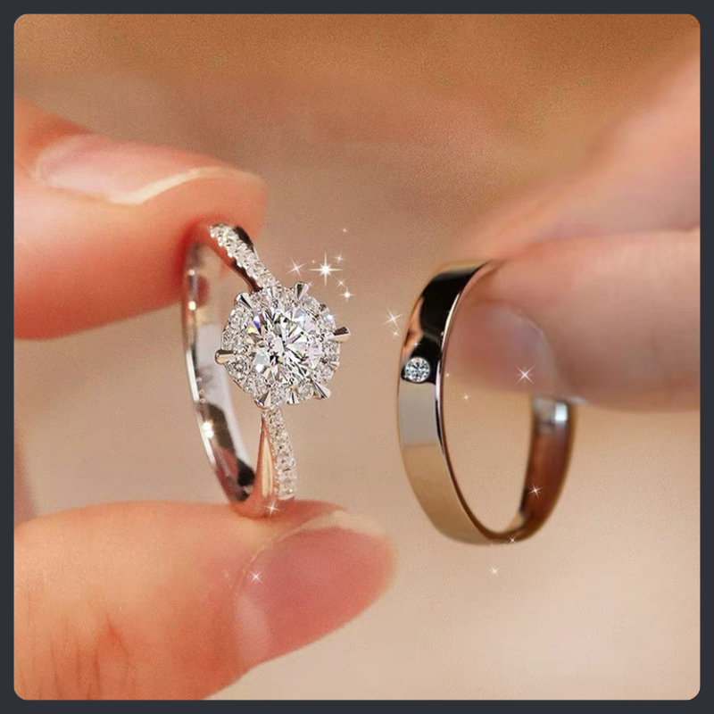 Twinko Couple ZC Rings sterling silver 925 plated 316L