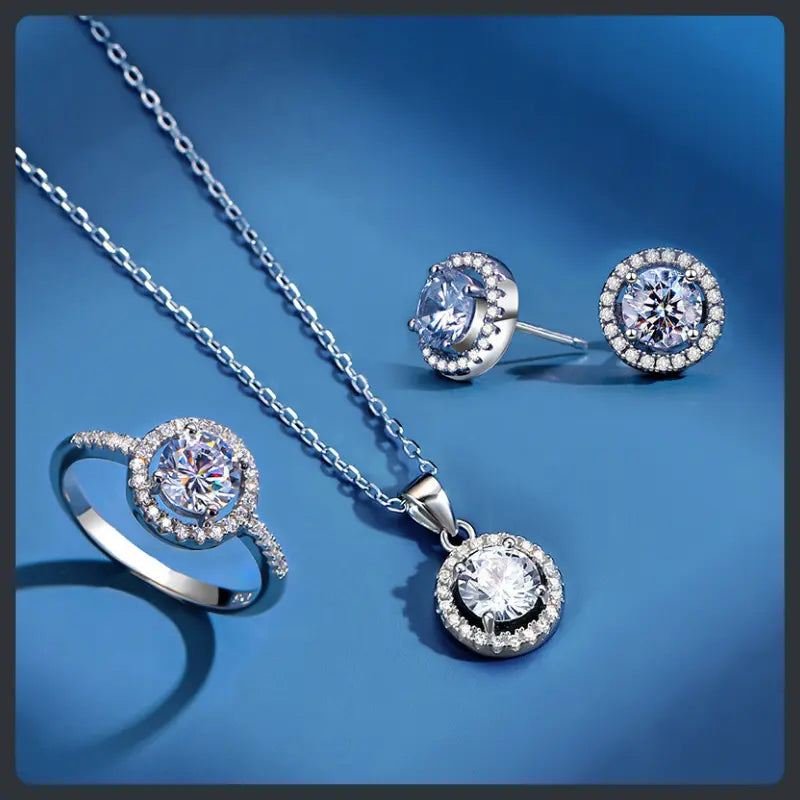 Bridal ZC Set silver plated 316L