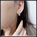 Sky Blue ZC Jewelry Set silver plated 316L