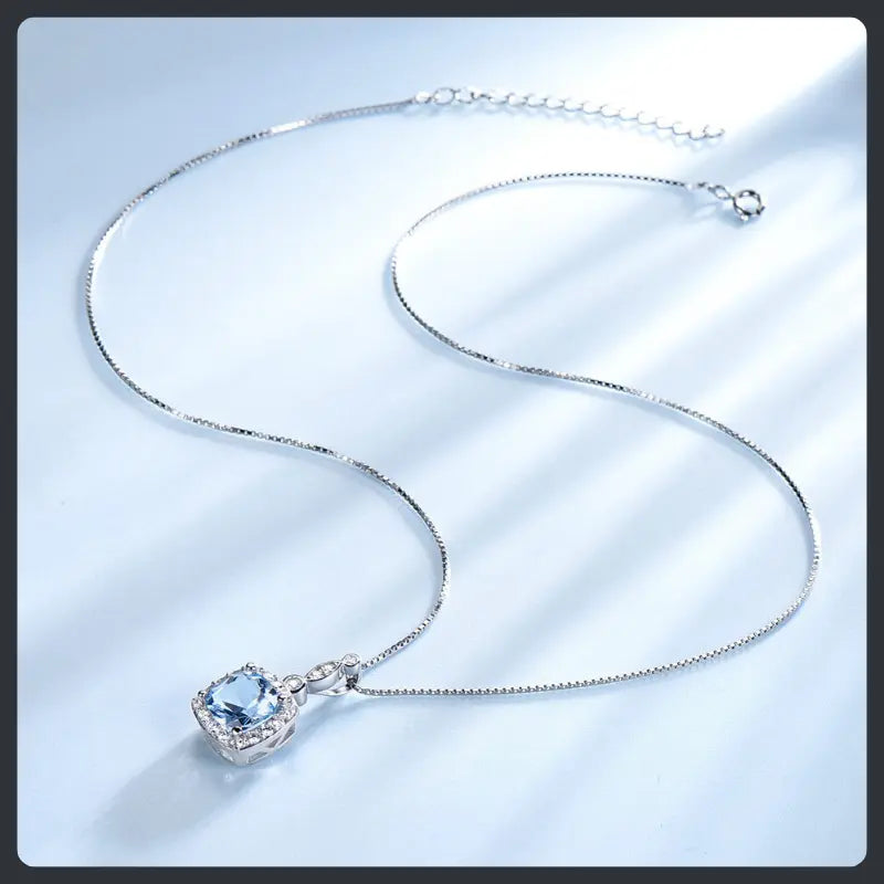Sky Blue ZC Jewelry Set silver plated 316L