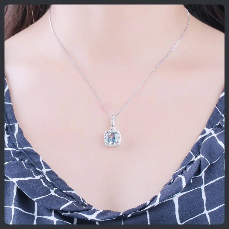 Sky Blue ZC Jewelry Set silver plated 316L