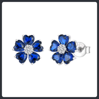 Flower Cluster ZC Jewelry Set sterling silver 925 plated 316L