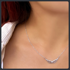 Angel Wings ZC Pendant Necklace sterling silver 925 plated 316L