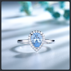 Blue ZC Jewelry Set sterling silver 925 plated 316L