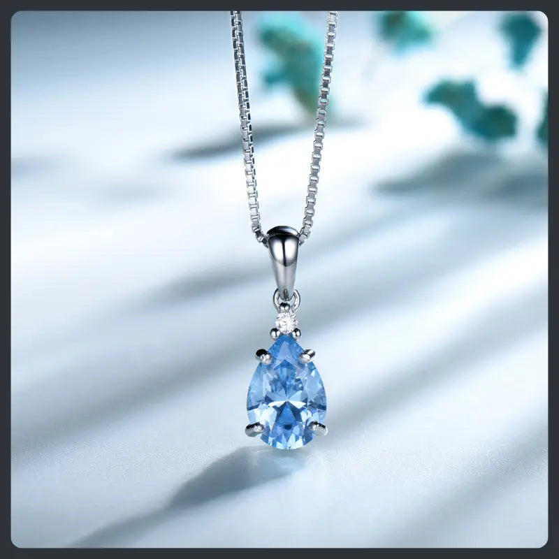 Blue ZC Jewelry Set silver plated 316L