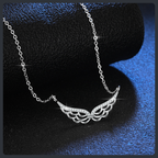 Angel Wings ZC Pendant Necklace sterling silver 925 plated 316L