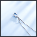 Blue ZC Jewelry Set sterling silver 925 plated 316L