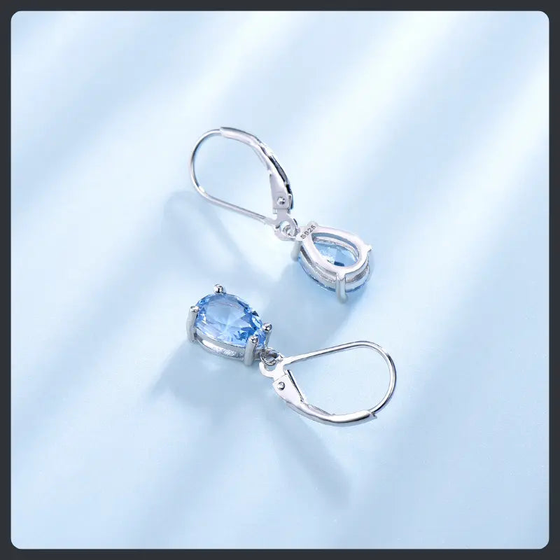Blue ZC Jewelry Set silver plated 316L
