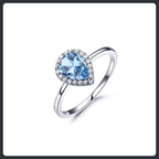 Blue ZC Jewelry Set sterling silver 925 plated 316L