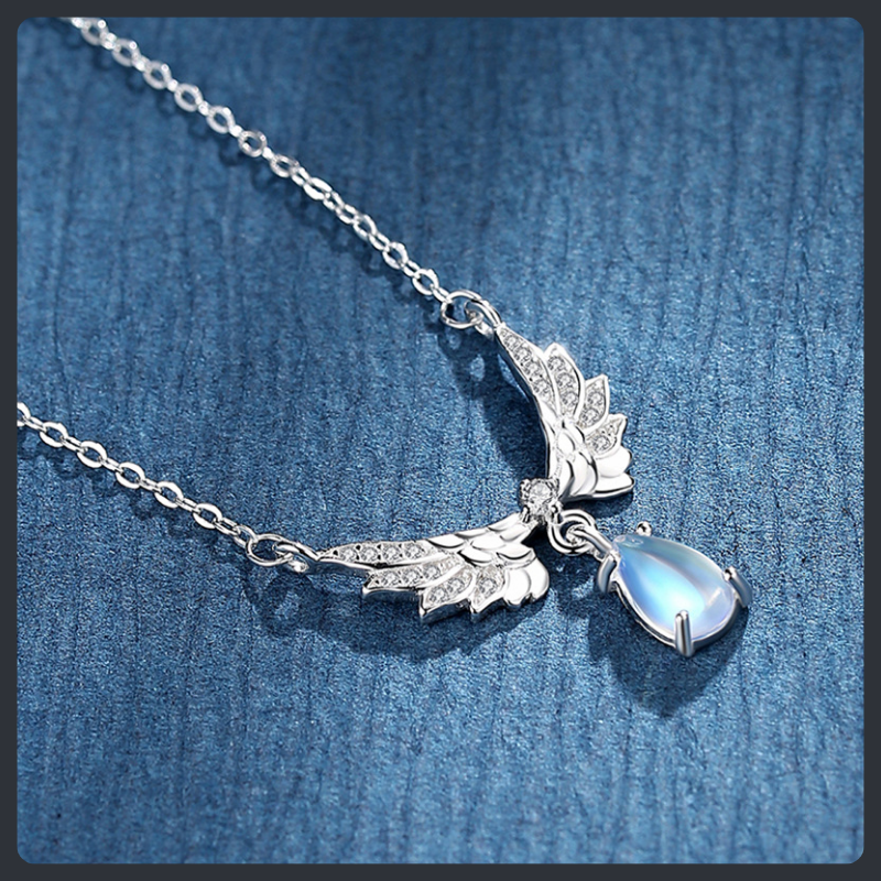 Wings of Angel ZC Pendant Necklace sterling silver 925 plated 316L