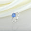 Blue Heart ZC Ring sterling silver 925 plated 316L